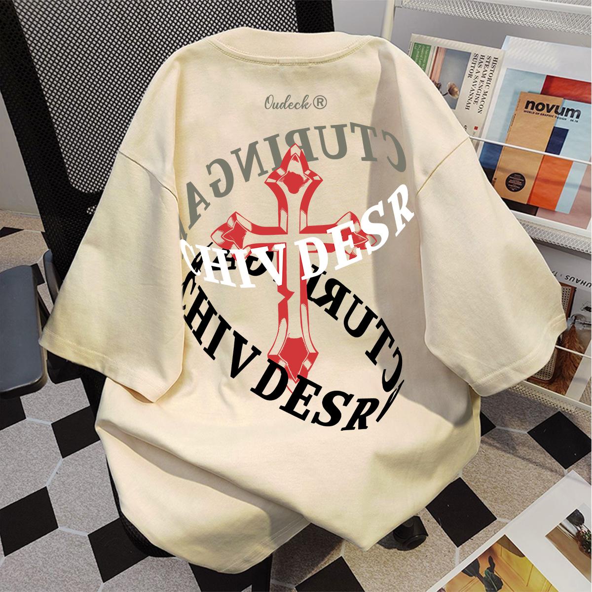 Kaos Katun Trendi Dan Bergaya Dengan Desain Cetak Huruf Retro, Atasan Leher Bulat Lengan Pendek Longgar Untuk Pria Dan Wanita. Kaos Katun Trendi Dan Bergaya Dengan Desain Cetak Huruf Retro, Atasan Leher Bulat Lengan Pendek Longgar Untuk Pria Dan Wanita.