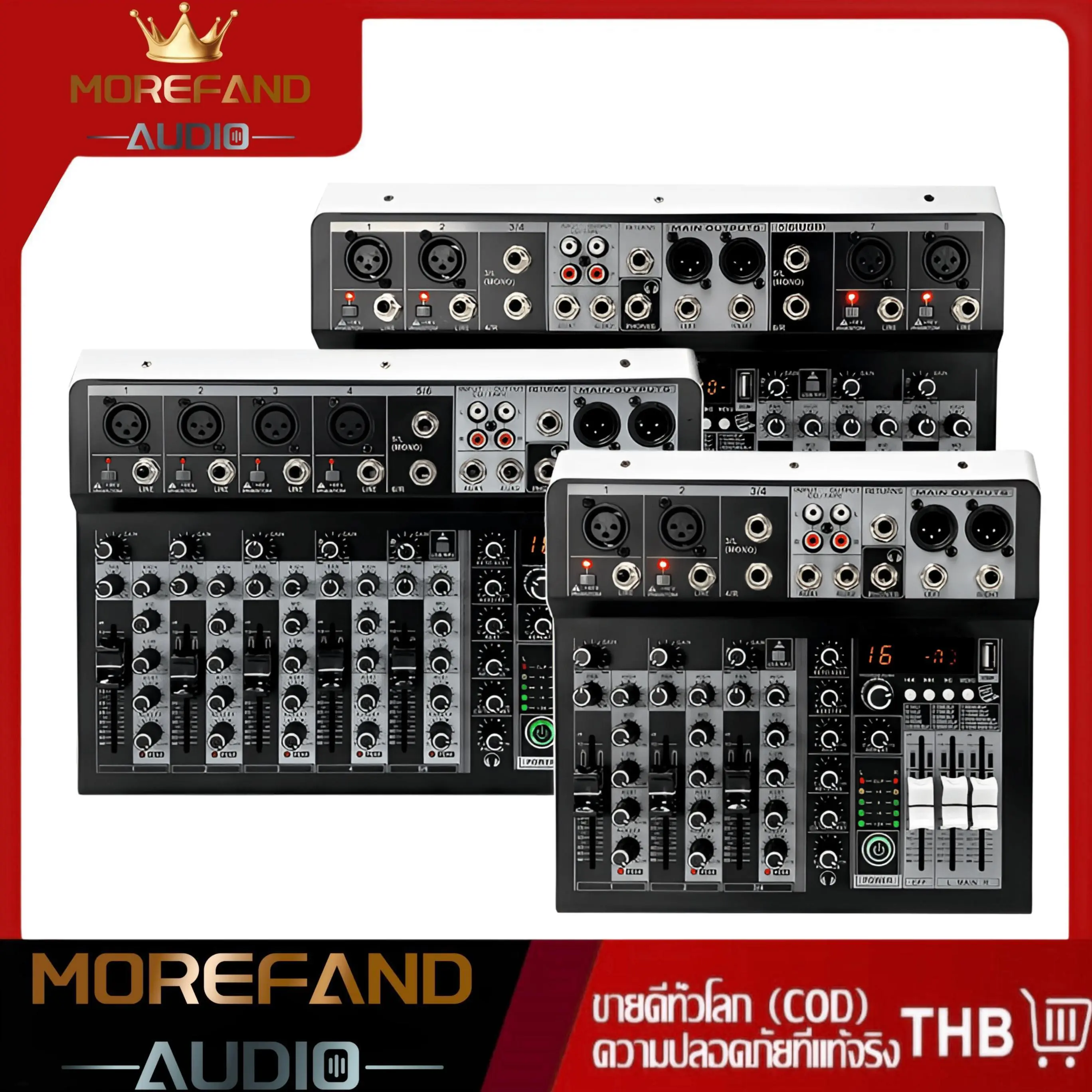 Mixer Audio Profesional Aibedo KPSeries 4/6/8 Channel denganBluetooth, 16/99DSP, AntarmukaAudio USB, dan Perekaman MP3-Cocok untuk Pertunjukan LuarRuangan, Siaran Langsung, Gereja,Pertunjukan Sekolah, Pernikahan, danAmplifier Subwoofer ampli