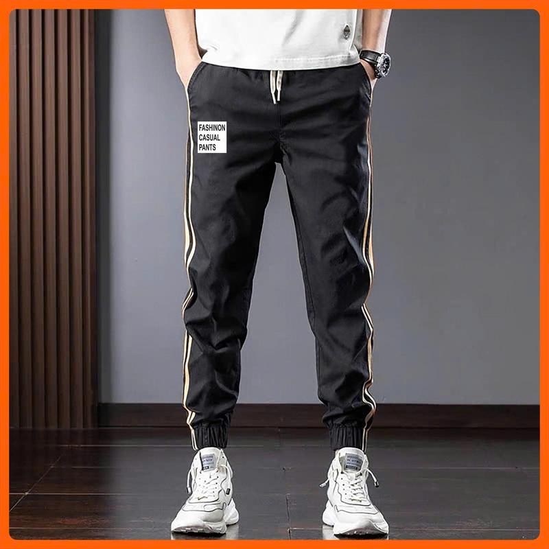 Quần Jogger Kaki Nam Form 40-70Kg Chạy Sọc Thể Thao Cá Tính In logo Fashinon