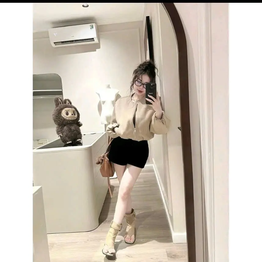 Áo Khoác Dạ Bomber Nữ Dài Tay Bo Gấu Khóa Kéo Dáng Bồng Phong Cách Thiết Kế Thời Trang Hàn Quốc Form Rộng , Áo Dạ Nữ ULzzang | BigBuy360 - bigbuy360.vn