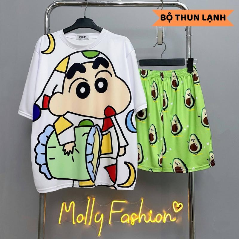Set đồ bộ hoạt hình SH.IN ĐỒ NGỦ mặc nhà form rộng Freesize dành cho nam nữ Molly Fashion