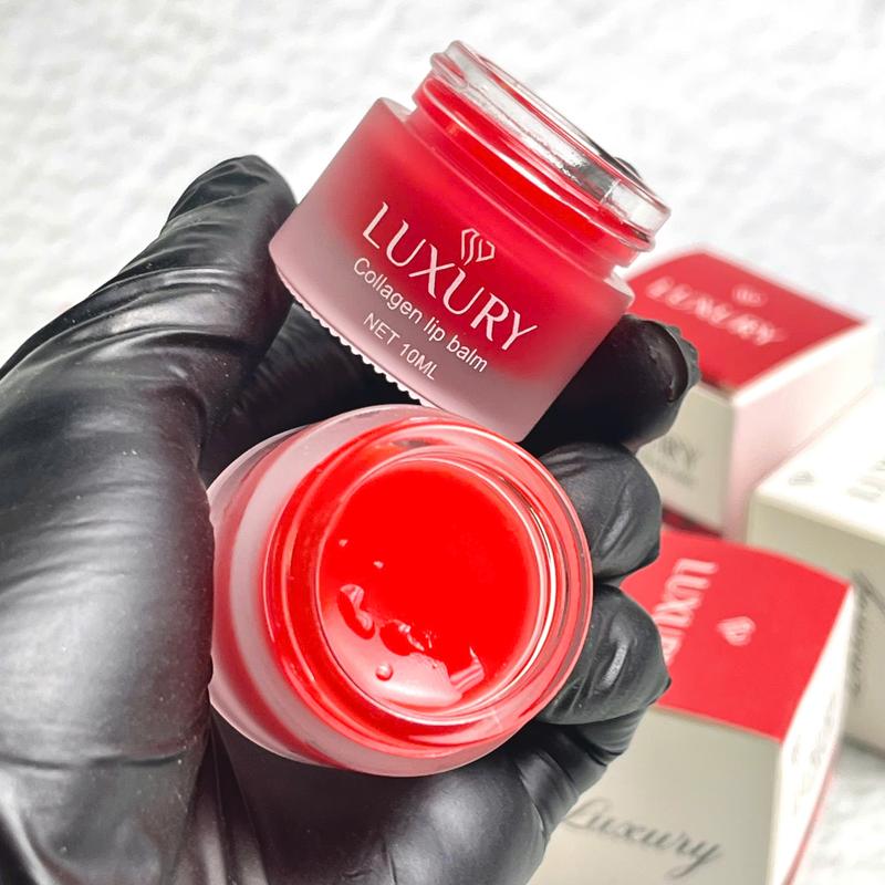 Son Dưỡng Môi Lựu Đỏ LUXURY - Collagen Lip Balm Skincare 10g Nữ - son dưỡng