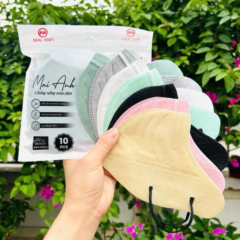 Combo 100 Chiếc KT 9A Khẩu Trang Mai anh Kháng Khuẩn Chống Nắng Fom To Dày Dặn Bảo Vệ Sức Khỏe 5 Lớp Ngăn Ngừa Vi Khuẩn Và Virus
