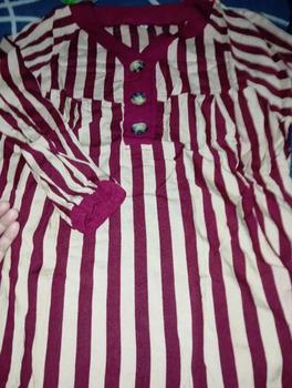 Product Review of SETELAN SALUR LD 110 120 130CM XL XXL SETELAN KATUN RAYON TWILL 116554 - SET MOTIF SALUR WANITA jumbo soft peach murah Baju Celana Kancing from c** 1
