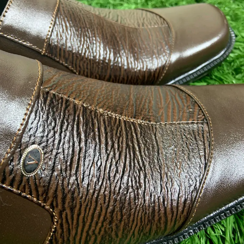 Sepatu Pantofel Selop Formal Pria Kulit Asli YS-13 Premium Asli kulit Sapi shoes Kerja Fantofel Hitam Sendal 3