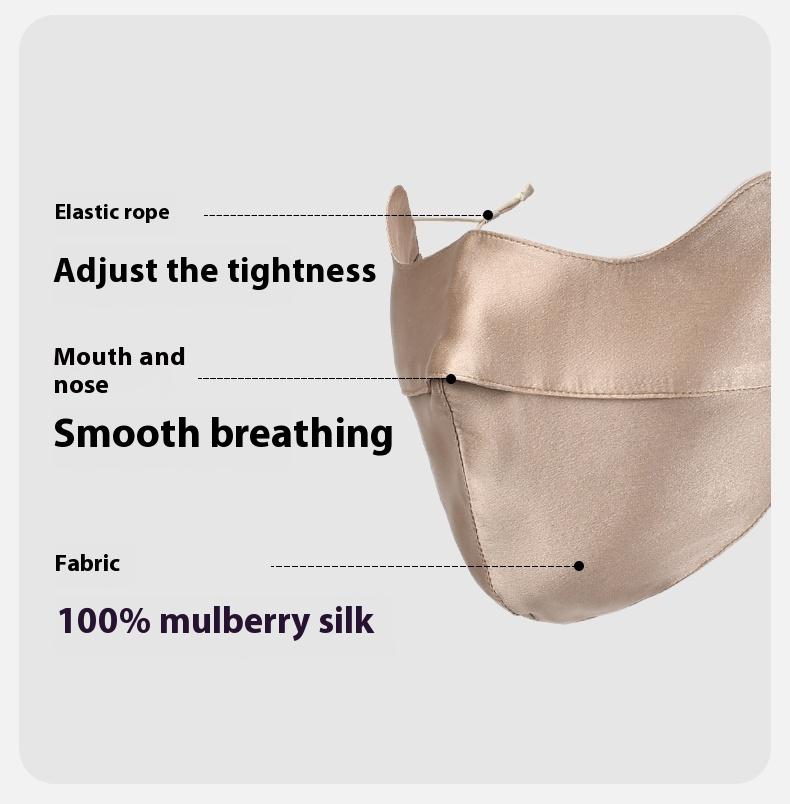 Product Introduction of KENMONT Mulberry Silk Ice Silk Mask Women UPF 50+ UV Protection Breathable Face Cover Hanging Ear Female Masks Camping Running Outdoor 18