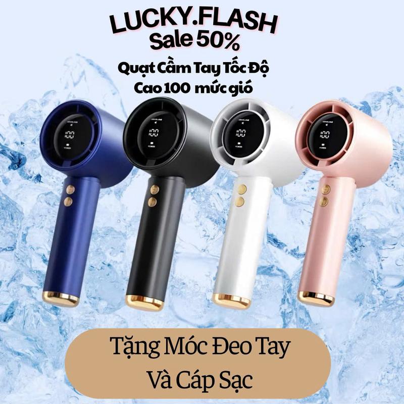    DEAL MỞ BÁN TRÊN LIVE   Quạt Cầm Tay Tốc Độ Cao Siêu Tốc N68 100 Tốc Độ Gió kèm Móc Treo Quạt mini cầm tay 4000 mAh di động có thể sạc gió mạnh 100 tốc độ turbo phản lực 