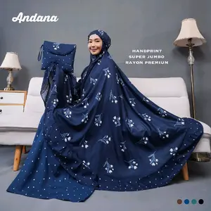 Mukena Dewasa Super Jumbo Rayon Bahan Katun Dingin Atasan Bawahan Traveling Free Tas Cantik - Mukenah Wanita Muslim Nyaman Motif Mewah