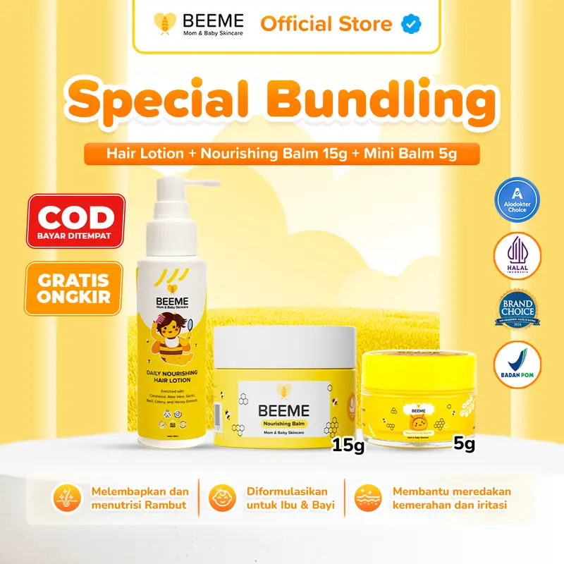 Beeme Special Bundling [Beeme Hair Lotion | Nourishing Balm 15g | Nourishing Balm 5g] 0