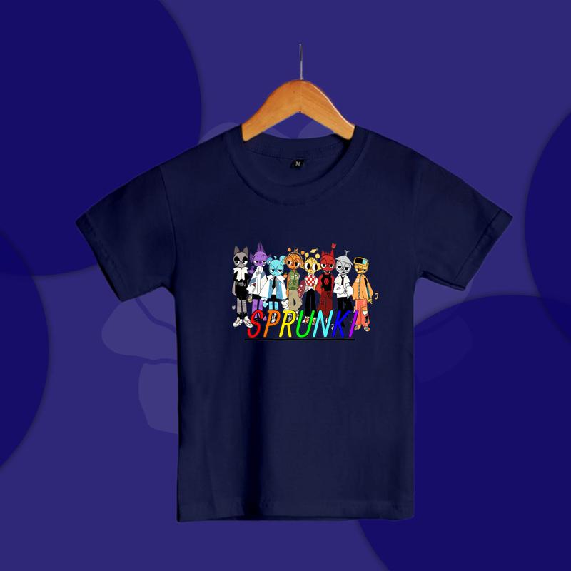 Baju Kaos Incredibox Sprunki Anak Laki Laki Usia 4-11 Tahun Fashion 1