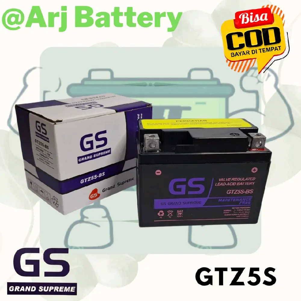 Aki Motor Suzuki Spin, Shogun 125, Skywave, Nex, GS GTZ5S MF Aki Kering