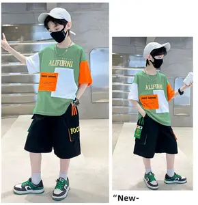 Setelan Anak Laki Laki Alvin Kids Lengan Pendek Fashion Anak Atasan Trend Anak Terbaru Baju Celana Motif Sablon Set Kaos Harian Anak Usia 8 Tahun SD