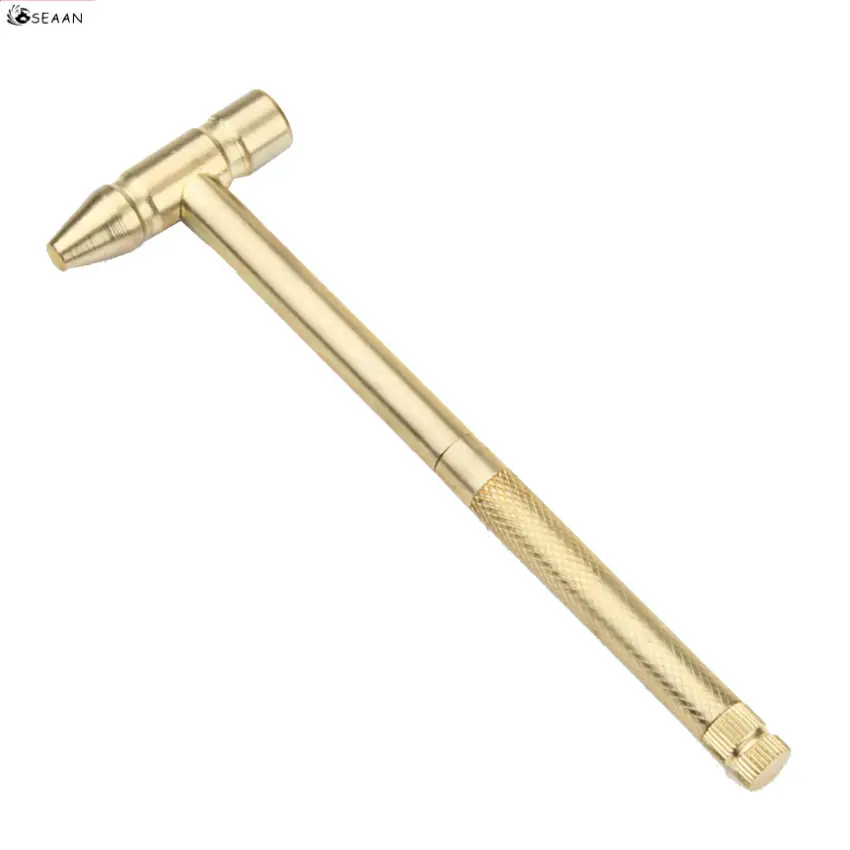 5 in 1 Multifunctional Mini Copper Hammer Indoor and Outdoor Mini Tools with Built-in Small Screwdriver'
