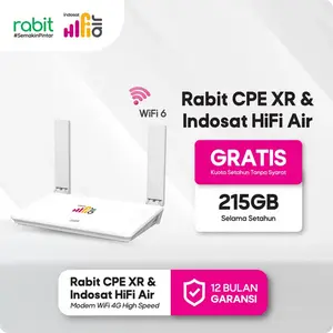 HIFI MIFI RABIT CPE Modem Wifi Router 4G LTE Indosat Hifi Air - Router Wifi 6 USB Type C Sim Card Free Kuota
