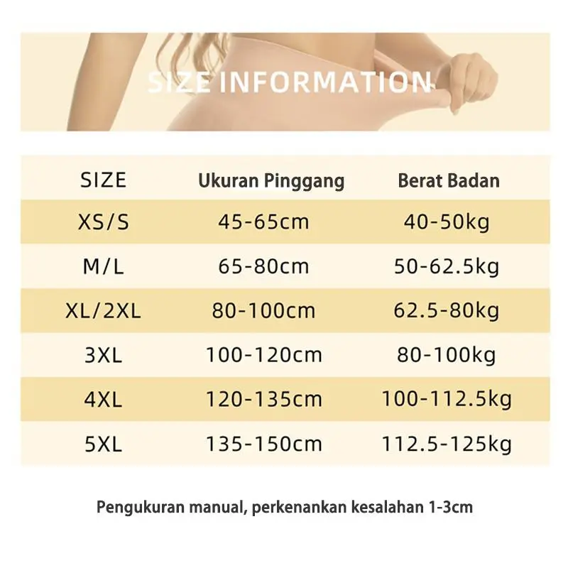 Korset Celana Pelangsing Perut Buncit Corset Celana Pelangsing Perut Wanita Plus Size 622 Waist High Seamless 4