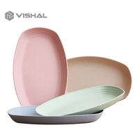Gambar VISHAL Piring Jerami Gandum Set Piring Bentuk Oval Kotak Mix Warna Isi 4 Pcs Lonjong Dinner Plate VS-20 - 4PCS dari VISHAL Kab. Tangerang 3 Tokopedia
