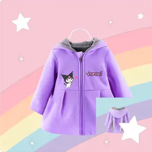 Jaket Anak kelinci Hoodie Flacee Tebal untuk Musim Dingin dan Panas Fashion