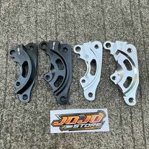 ￼Breket / Bracket Kaliper 2Piston Disc 220mm & 260mm Untuk Motor Mio smile / soul karbu / Fino Karbu / Xeon Old (untuk kaliper rcb s series / nissin samurai) Motorcycle