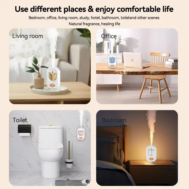 【COD】 Humidifier Air Aromaterapi Diffuser Essential Oil Pelembab HUMIDIFIER DIFFUSER 8