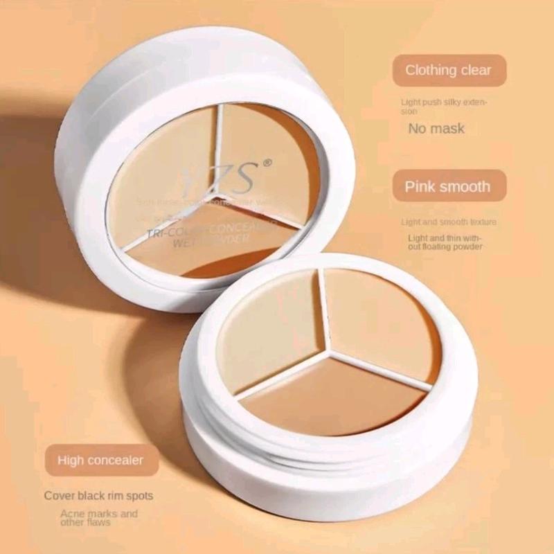 Yzs 3 Color Multifungsi Full Coverage Cream Foundation Concealer Wajah 3 Warna 1