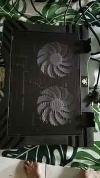 Product Review of kipas laptop cooling pad quinton 2 fan 12cm 15,6inch hitam jaring Computer Cooler pad gaming from A**l F**) 1