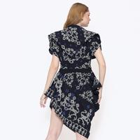 Gambar Etniq Craft Geraldine Assimetris Dress Tenun With Obi-Navy dari Batik Etniq Craft Kota Bekasi 3 Tokopedia