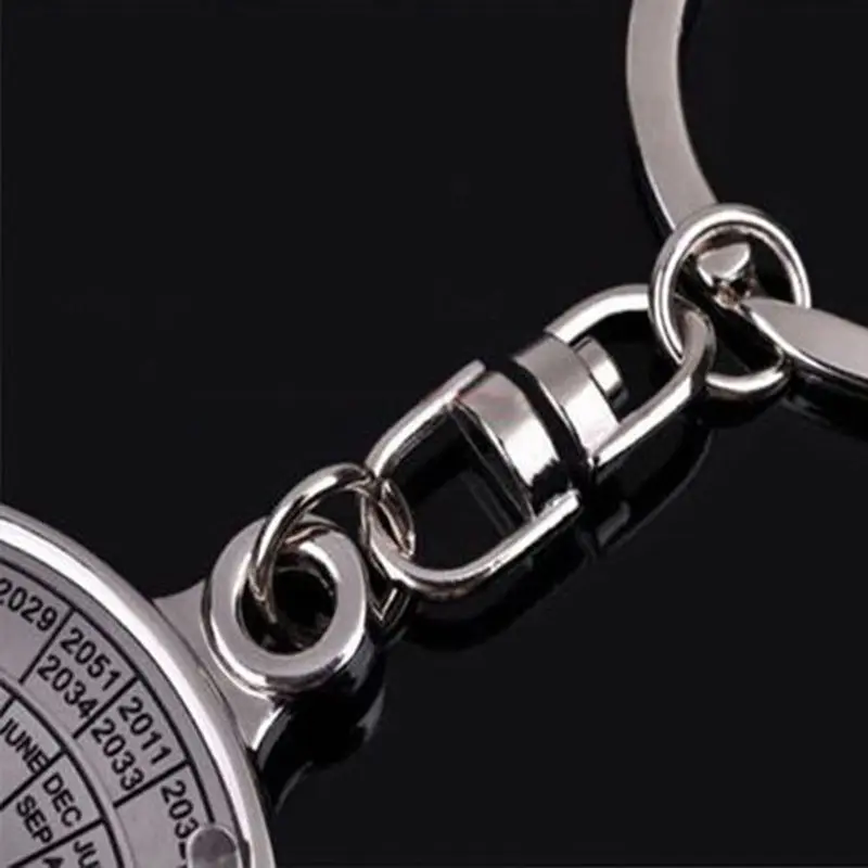 Gantungan kunci unik kalender abadi 50 tahun 2010-2060 Stainless steel 3