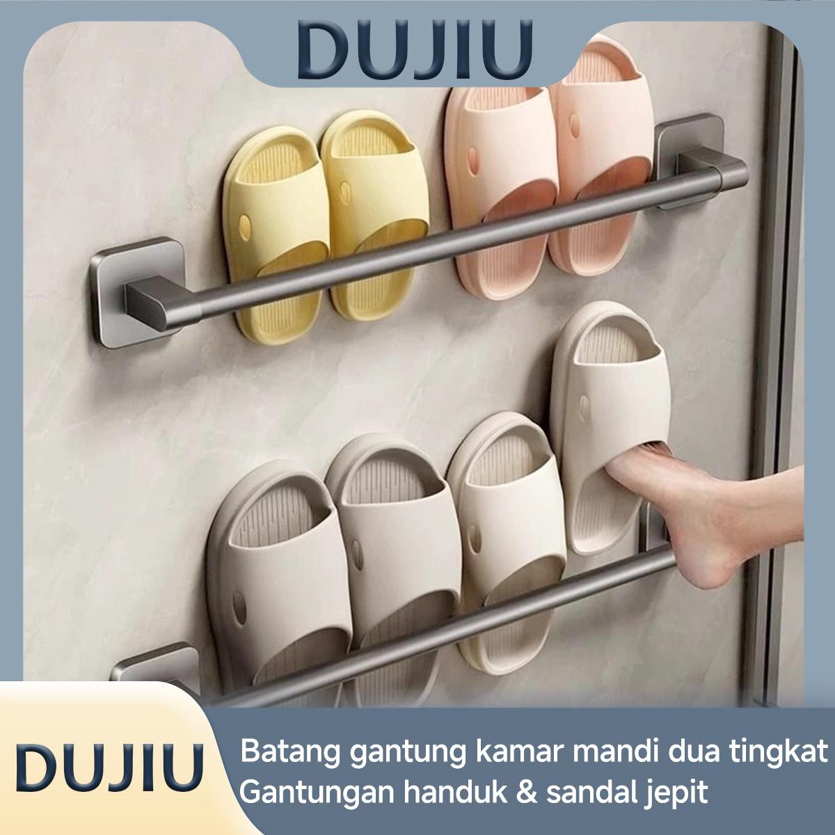 BOGAGROUP Rak Handuk Dinding Mewah Minimalis, Tanpa Bor Tanpa Paku Mudah Dipasang, Anti Karat Anti Lembab Kuat Awet Organizer Kamar Mandi Dapur Rumah Tangga