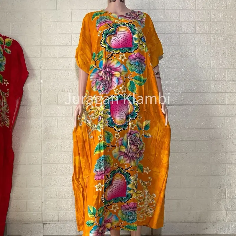 LONGDRESS KALONG JUMBO LD 145 KENCANA UNGU LABEL BIRU Casual Wanita Baju Nyaman 5