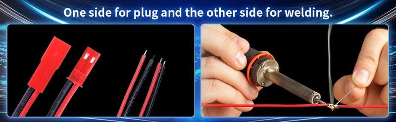 Product Introduction of Đầu Nối Kéo Ra JST 2P, 10 / 20 Cặp, Phích Cắm Nam Và Nữ, Dây Dẫn Điện 10 / 20cm, 22AWG, Thiết Bị Đầu Cuối Đầu Nối Không Khí, Thích Hợp Để Kết Nối Dải Đèn LED, Đồ Chơi Điều Khiển Từ Xa Và Pin 1