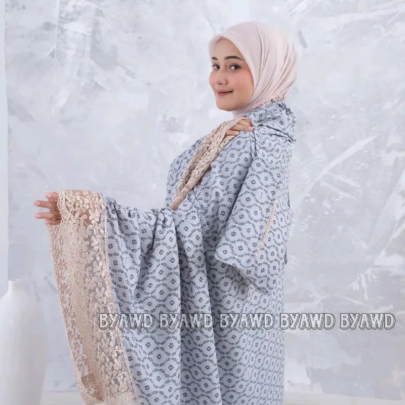 SEO ADHINATASHOP-mukena dewasa 2in1 printing shiren cocok han taran /Autumn Orange Muslim Renda mukenamurah cantik anggun 2