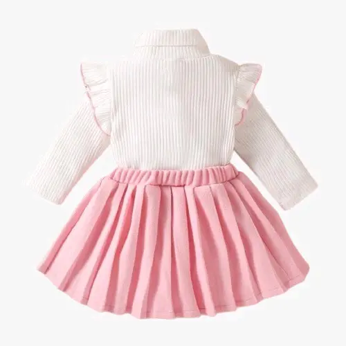 BAJU ANAK LABUBU LUCU CANTIK/SETELAN ANAK PEREMPUAN ONE SET ROK CEWEK USIA 1- 6 TAHUN 7