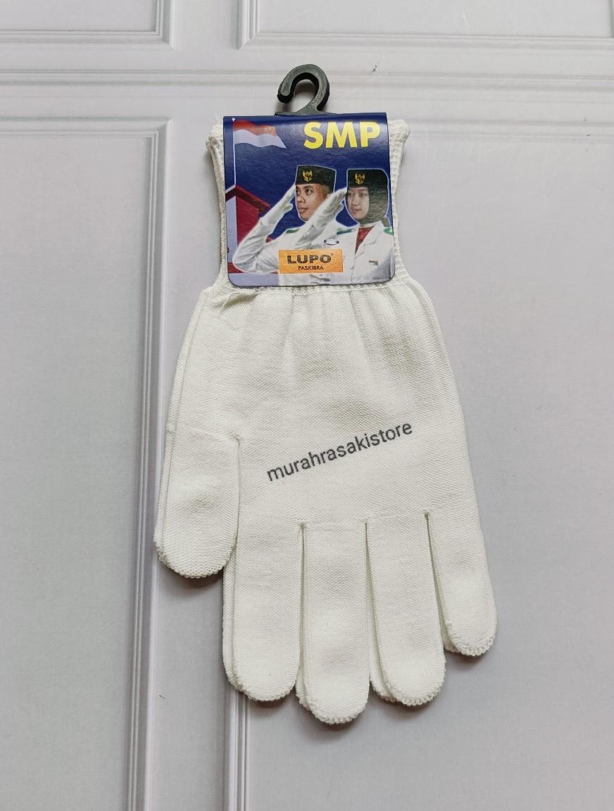 3 pasang sarung tangan paskibra upacara putih polos anak SD SMP SMA