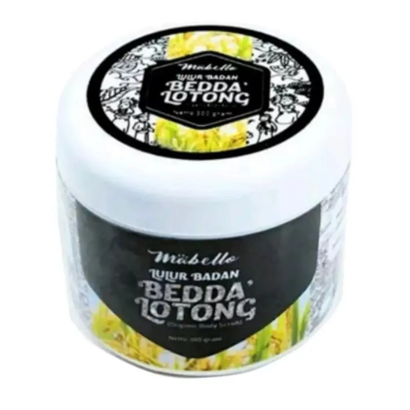 Mabello/LULUR Hitam khas BUGIS bedak lotong Scrub Mencerahkan kulit Tubuh 1