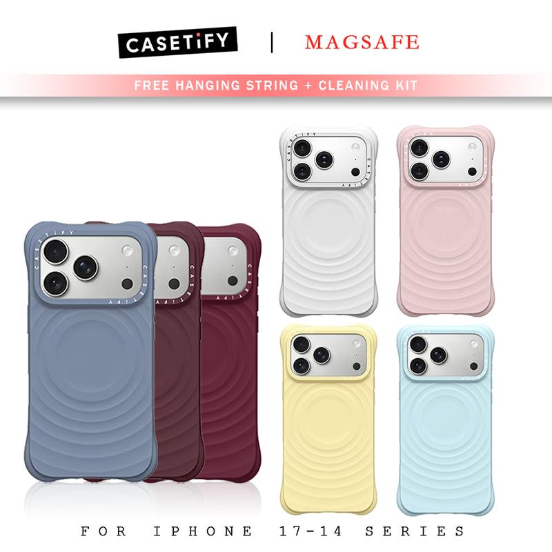 Ốp lưng Ngocdodac x Casetify Ripple kèm MagSafe dành cho iPhone 18 Pro Max, 18 Pro, 17 Pro Max, 17 Air, 16 Pro Max, 15 Pro Max, 14 Pro Max, 13, 16 Plus, 15 Plus – Ốp bảo vệ bằng chất liệu silicone lỏng cao cấp, chống bám bẩn và chống rơi vỡ.