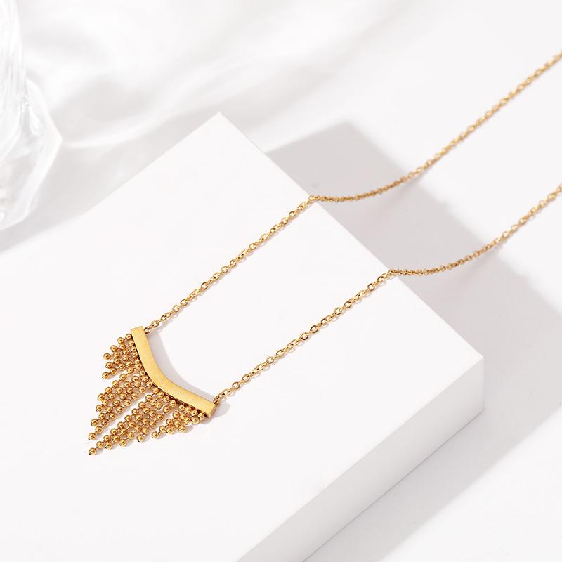 Kalung Titanium Wanita Terbaru Model Jurai Fashion Kalung Terlaris Anti Karat 4