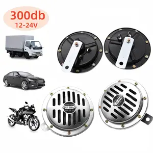Klakson Super Elektrik 12-24V 300DB Tweeter Cocok untuk Mobil Truk Sepeda Motor Perahu Aksesoris Truk Upgrade Klakson Kendaraan Desain Klakson yang Stylish Konstruksi Klakson yang Tahan Lama