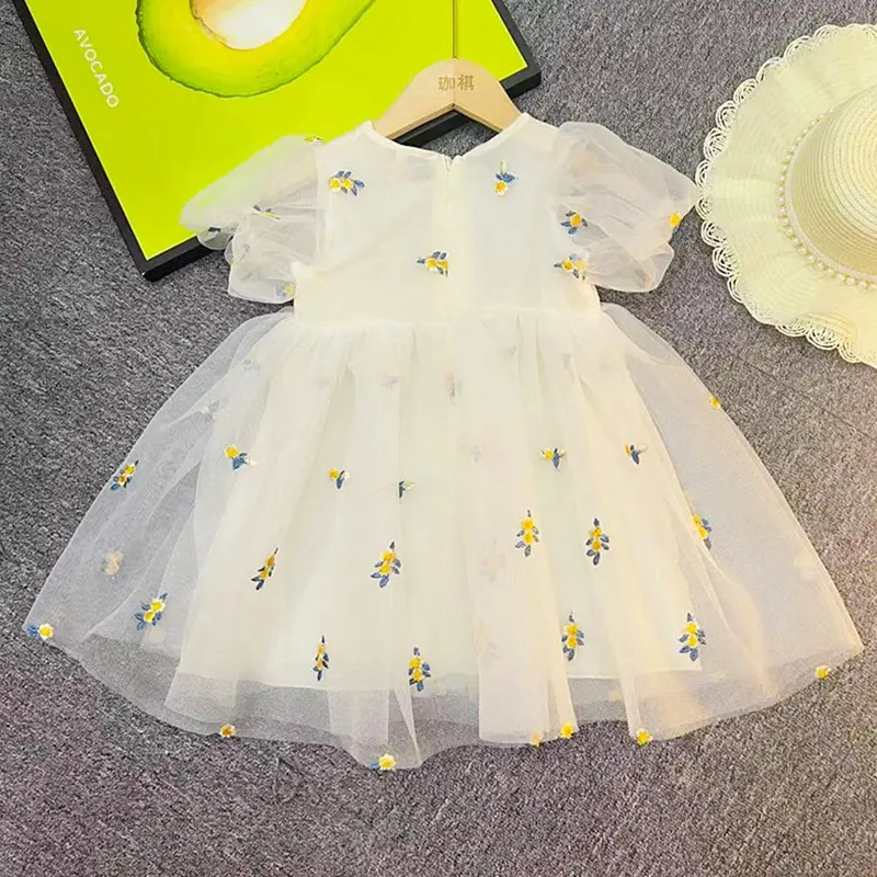 Kid Girls Summer Dress Princess Children Mesh Dress