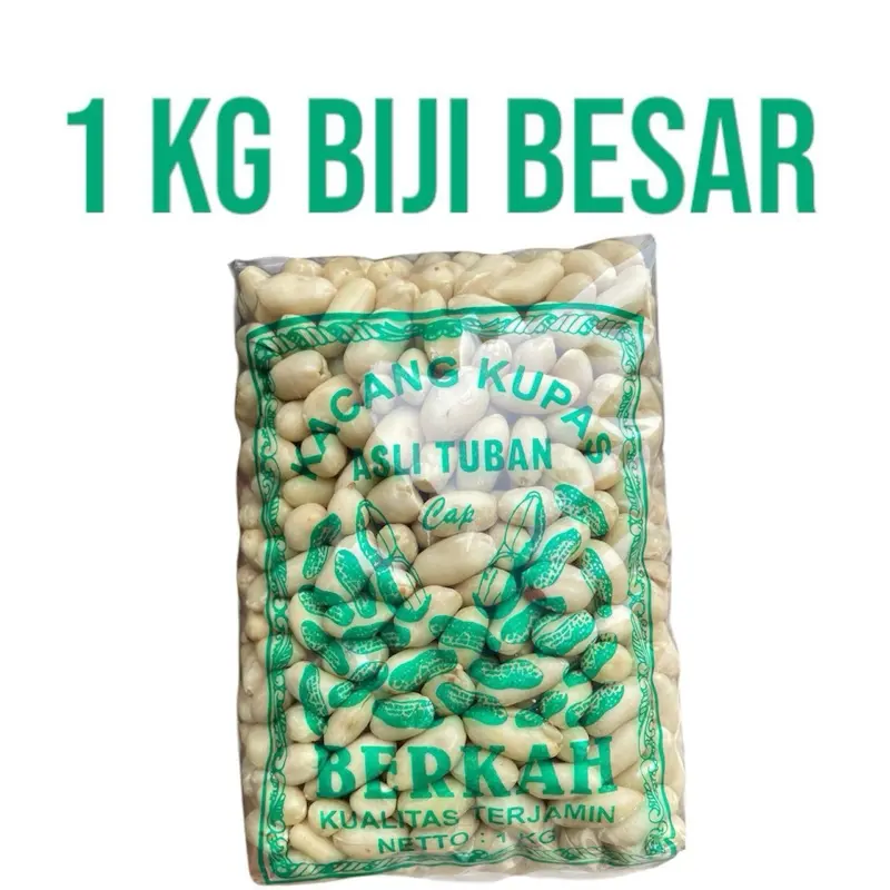 (1KG)KACANG KUPAS UKURAN BESAR(kacang kupas berkah) Food