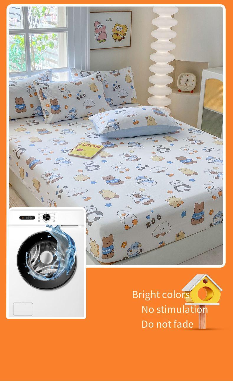 Product Introduction of New Kuromi 3in1 Fitted Bedsheet Single Super Single Queen King Size 【Bed sheet+pillowcase 3in1】Skin Friendly Cotton Mattress Dust Cover bedsheet  queen  size multicoloured  bed  sheets  hotel 51