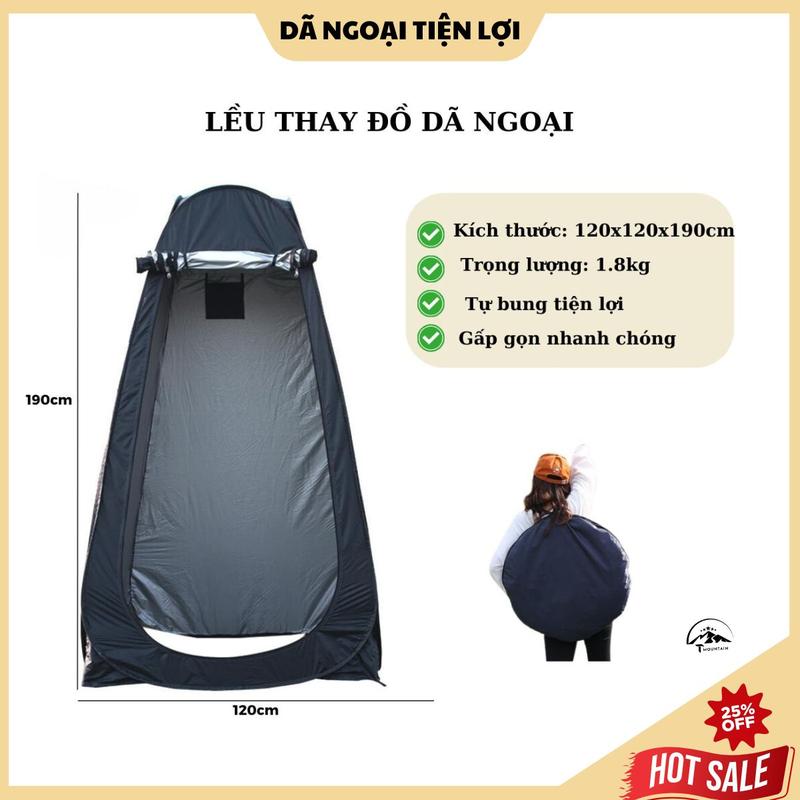 lều cắm trại tự bung lều camping 2-4 người bạt cuốn che nắng che mưa Lều Vệ Sinh Kín Đáo Bền Đẹp Cắm Trại Dã Ngoại Tiện Lợi - DCP15 Phụ Kiện Camping Đi Cắm Trại Nam lều cắm lều cắm