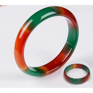Set Gelang Cincin Giok Natural Alami untuk Pria dan Wanita