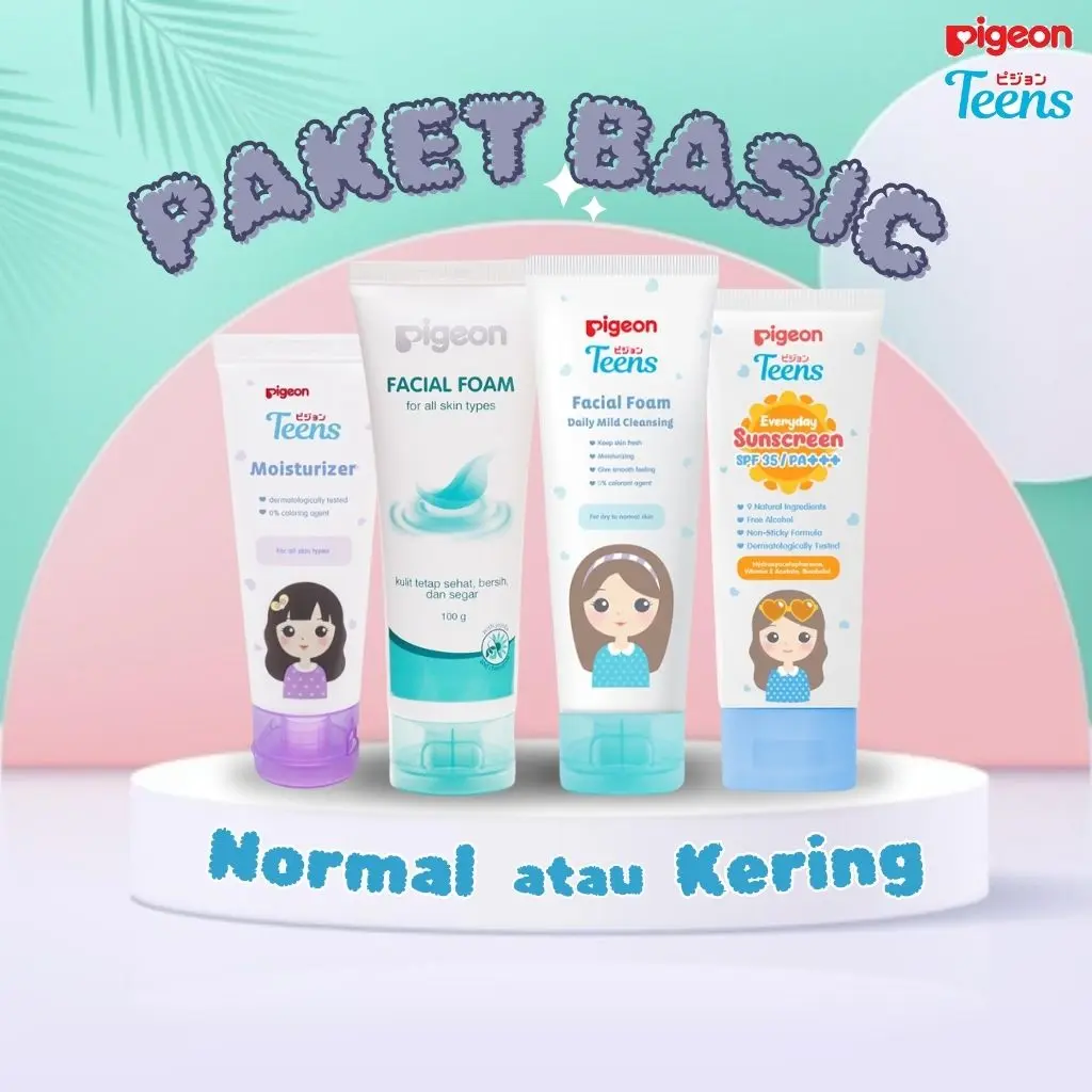 1 Paket Pigeon Teens Skincare Remaja Basic Kulit Normal atau Kering