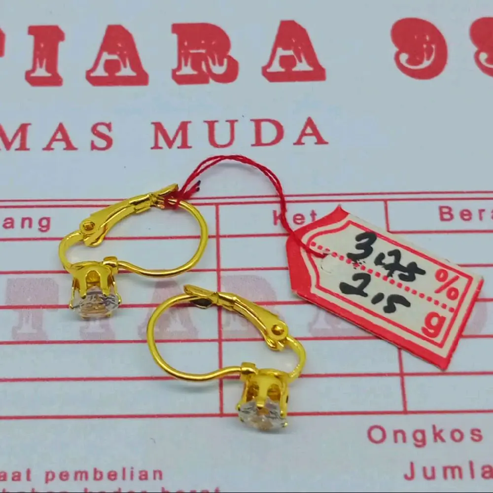 PROMOSI TERLARISS!!! anting Desi motip udang emas mudah perhiasan wanita dewasa Elegan kekinian