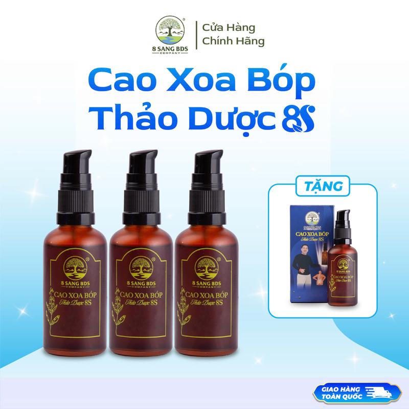 Set 3 Chai (Tặng 1 chai) Cao Xoa Bóp Thảo Dược 8S 0