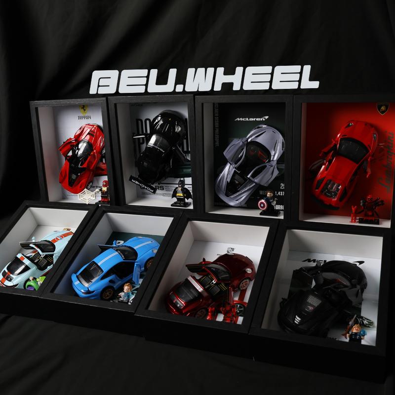 Hộp tranh mô hình Beuwheel siêu xe thể thao, xe cổ điển kim loại cao cấp có đèn âm thanh làm quà tặng người yêu, tranh để bàn trang trí đáng yêu
