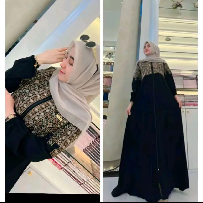gamis turki by ria terbaru khusus hitam 1