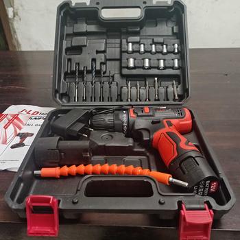 Product Review of J.LD TOOL 12VF mesin bor baterai bor jld 2baterai bor cas 1 set lengkap murah mesin bor tangan bor listrik include Tool Kits 24 Pcs 10mm bor baterai cas komplit bor tanpa kabel beton mesin bor cas 2 batre bor listrik full set from M**n 1