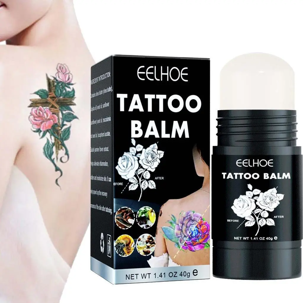 Professional Tattoo Care Cream - Ideal for After Inked Tattoos & Refresh Old Tattoos - Enhances Color & Moisturizes.