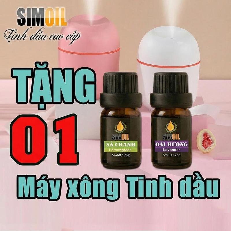 Combo 2 lọ tinh dầu xông phòng thiên nhiên - Tặng kèm máy xông tinh dầu | Tinh…